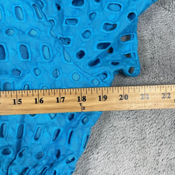 New Anthropologie Somerset Maxi Dress Blue Eyelet - Picture 7 of 13